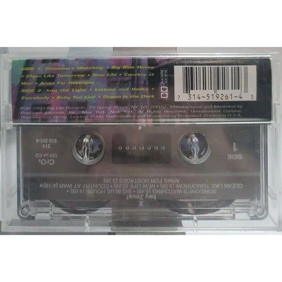 X -  HEY ZEUS! CASSETTE TAPE 1993 BIG‎ LIFE RECORDS Excellent Condition - Picture 2 of 5